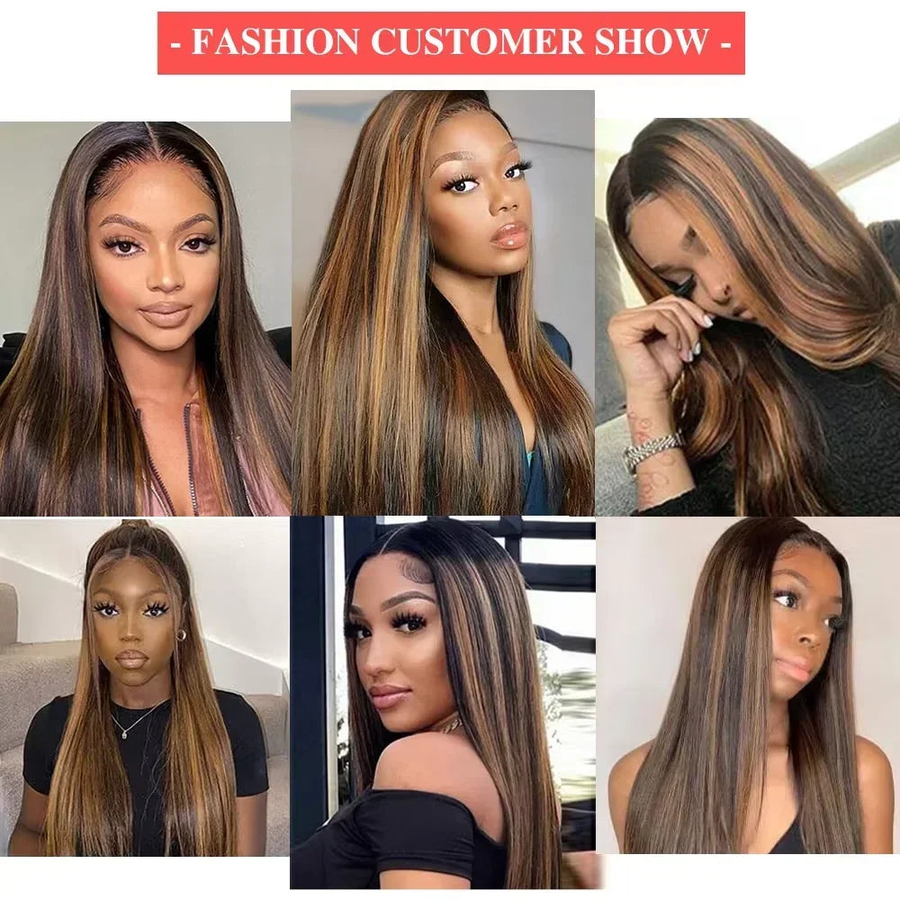 4/27 Full Lace Wig Straight Transparent Lace High Density Wigs for Black Women